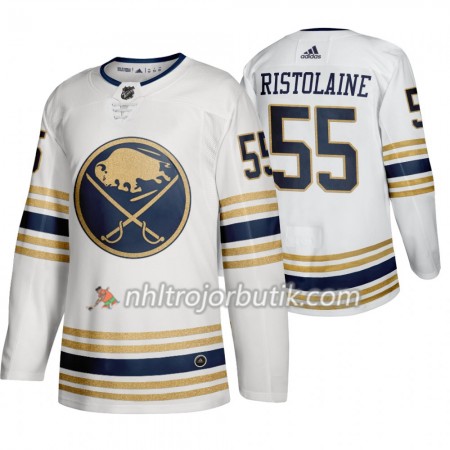 Män Ishockey Buffalo Sabres tröja Rasmus Ristolainen 55 50th Anniversary Adidas 2019-20 Vit Authentic